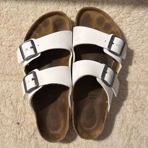 White Arizona Birkenstocks